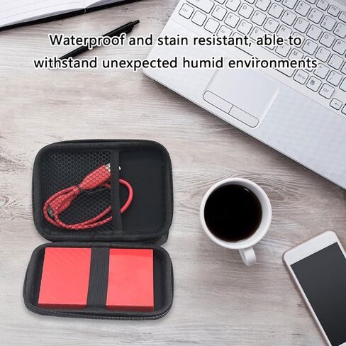 Shockproof Padded Hard Drive Carrying Case Water Resistant Storage Bag Pouch Portable External Carry Bag for 2.5" External Drive Accessories in Saudi Arabia