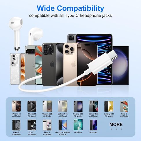 Type C Earbuds Wired Headphones for iPhone 17 16e/17 16 15 Pro Max/16 Plus in Saudi Arabia