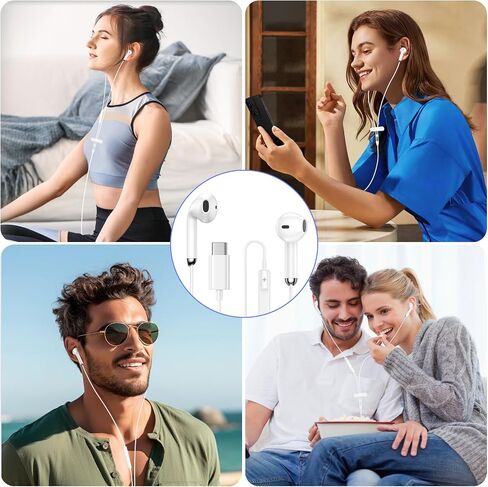 Type C Earbuds Wired Headphones for iPhone 17 16e/17 16 15 Pro Max/16 Plus in Saudi Arabia