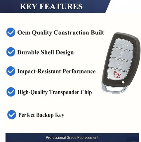 Keyless Entry Remote Control Smart Key Fob for Hyundai Sonata 2015-2017 in Saudi Arabia