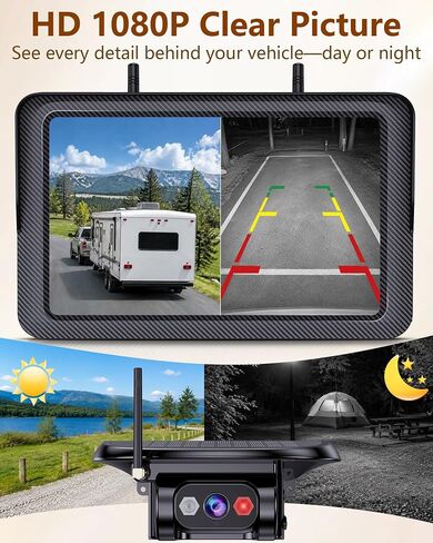 48H Long Battery Life Wireless Backup Camera: Multi-Day RV Trailer Trips in Saudi Arabia