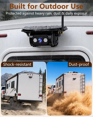 48H Long Battery Life Wireless Backup Camera: Multi-Day RV Trailer Trips in Saudi Arabia