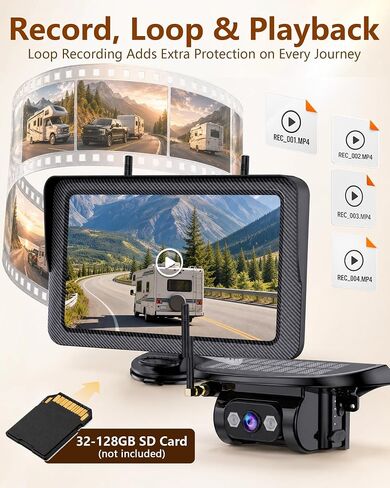 48H Long Battery Life Wireless Backup Camera: Multi-Day RV Trailer Trips in Saudi Arabia