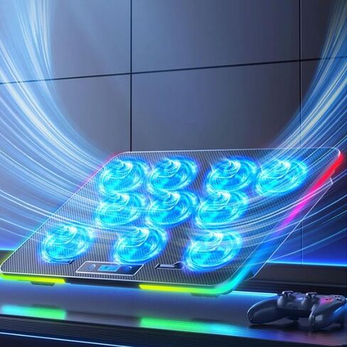 E Sports RGB Coolant-Enhancing Cool Stylish Lighting Laptop Cooler in Kuwait