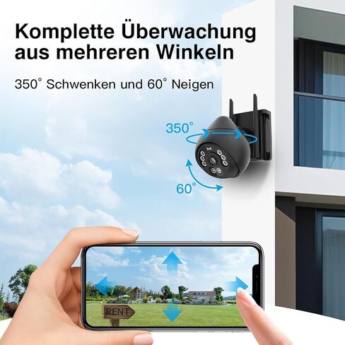 VSTARCAM 4MP Security Camera Outdoor, 2K HD 360°PTZ WiFi Surveillance Cameras with 2-Way Audio, Full Color Night Vision, IP66 Waterproof, 7/24 Recording, Cloud/SD Card Storage in Saudi Arabia