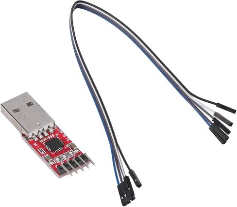 USB to TTL Module Serial Converter Adapter Downloader Male Head with Jump Wire 300bps to 1Mbps Baud Rate 3.3V 5V Power Output Self Status Transceiver Indicator Reset Signa in Kuwait