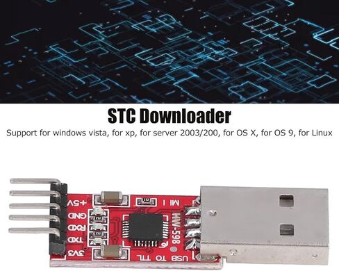 USB to TTL Module Serial Converter Adapter Downloader Male Head with Jump Wire 300bps to 1Mbps Baud Rate 3.3V 5V Power Output Self Status Transceiver Indicator Reset Signa in Kuwait
