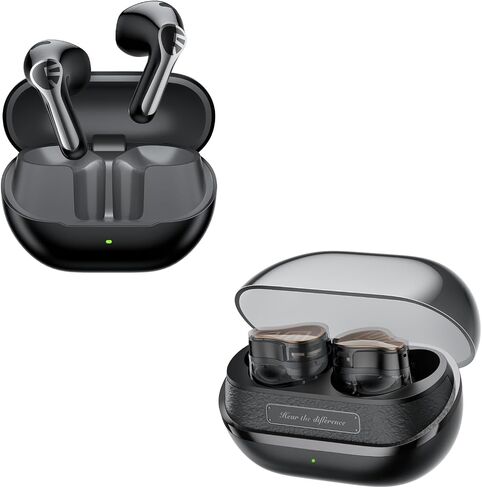 SoundPEATS Air6 HS Wireless Earbuds & H3 Hi-Res Wireless Bluetooth Headphones with LDAC Titanium Black, 2 Pack Bundle in Kuwait
