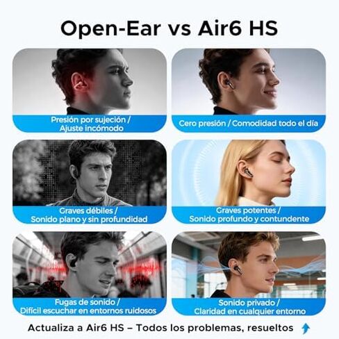 SoundPEATS Air6 HS Wireless Earbuds & H3 Hi-Res Wireless Bluetooth Headphones with LDAC Titanium Black, 2 Pack Bundle in Kuwait