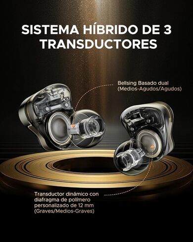 SoundPEATS Air6 HS Wireless Earbuds & H3 Hi-Res Wireless Bluetooth Headphones with LDAC Titanium Black, 2 Pack Bundle in Kuwait