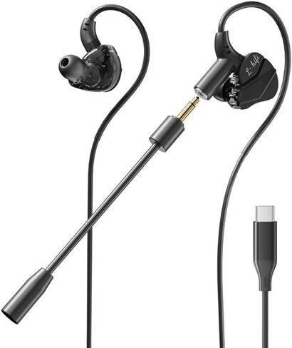 Gaming Earbuds Wired Headset 10Mm Speakers Detachable Mic ABS in Saudi Arabia