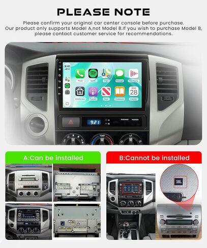 [Android 15/4G+64G] Car Radio Stereo for Toyota Tacoma 2005-2015 with Wireless CarPlay/Android Auto, 9 inch IPS Touchscreen GPS Head Unit WiFi Bluetooth5.0 SWC DSP Audio Mic HD Rear Camera in Saudi Arabia