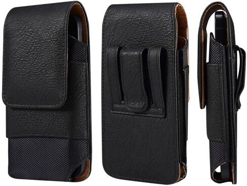 Phone Holster for Samsung Galaxy S26 Ultra S25 Ultra S24 Ultra S23 Ultra A17 A16 A26 A36 A56 A15 OnePlus 15 iPhone 16 Pro Max 17 Pro Max Cell Phone Case with Belt Clip Loop Pouch Card Holder (Black) in Saudi Arabia