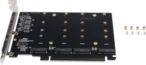 For Pcie 4.0/5.0 X16 To 4-Port For Nvme M.2 SSD Adapter Card in Saudi Arabia