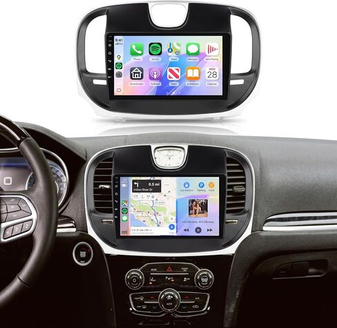 4G+64G Car Radio Stereo for Chrysler 300 2011-2019, 9inch IPS Touch Screen/Android 15/Wireless CarPlay/Android Auto/32 EQ/GPS Navigation/WiFi/5.0Bluetooth/RDS/SWC/AHD Backup Camera in Saudi Arabia