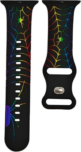 Spider Web Design Silicone Band for Apple Watch, Compatible with iWatch in Saudi Arabia
