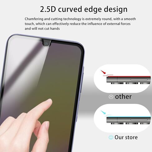 3Pack Privacy Screen Protector For Samsung Galaxy A25 5G Anti Spy Private Tempered Glass Film in Saudi Arabia