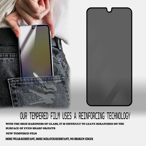 3Pack Privacy Screen Protector For Samsung Galaxy A25 5G Anti Spy Private Tempered Glass Film in Saudi Arabia