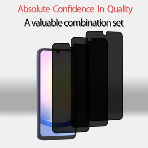 3Pack Privacy Screen Protector For Samsung Galaxy A25 5G Anti Spy Private Tempered Glass Film in Saudi Arabia