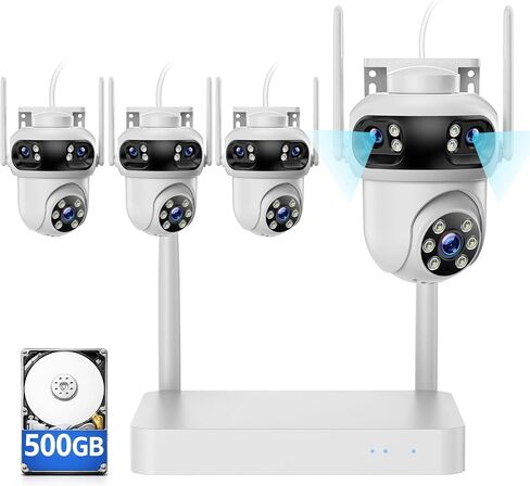 Camcamp Triple-Lens Security Camera System Wireless, 4 Cameras 12 Views in Saudi Arabia