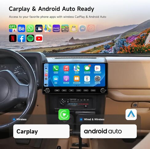 Dasaita 12.3" Single Din Car Stereo with Dual Knob Head Unit in Saudi Arabia