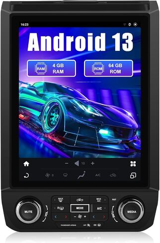 Car Stereo Upgrade for Ford F150 2015–2021, 12.1" IPS 2K Touch Screen Radio Replacement, CarPlay & Android Auto, GPS Navigation, 4G/WiFi, Bluetooth/FM/AM, 8-Core, 4GB RAM + 64GB ROM, SWC in Saudi Arabia