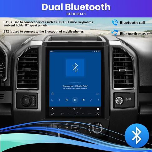 Car Stereo Upgrade for Ford F150 2015–2021, 12.1" IPS 2K Touch Screen Radio Replacement, CarPlay & Android Auto, GPS Navigation, 4G/WiFi, Bluetooth/FM/AM, 8-Core, 4GB RAM + 64GB ROM, SWC in Saudi Arabia