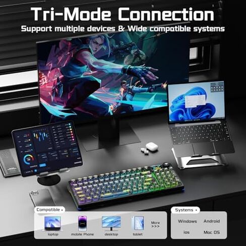 Aula Wireless Keyboard and Mouse Combo, Aula F98Pro Wireless Keyboard SC620 Wireless Mouse in Saudi Arabia
