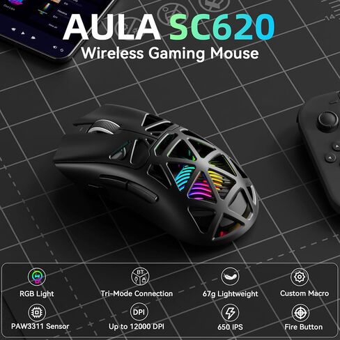 Aula Wireless Keyboard and Mouse Combo, Aula F98Pro Wireless Keyboard SC620 Wireless Mouse in Saudi Arabia