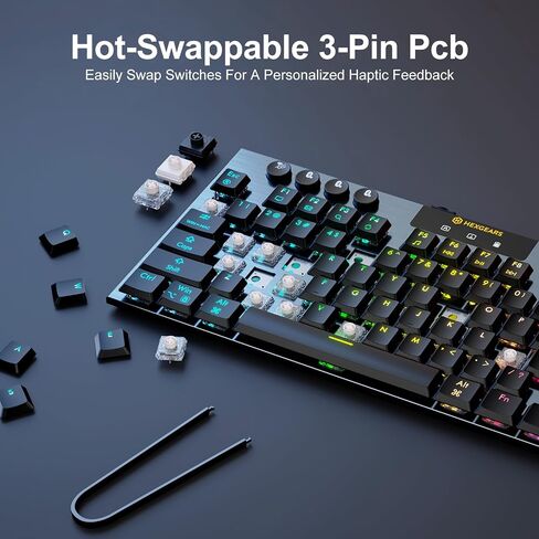 Hexgears Low Profile Keyboard and Mouse Combo, RGB Mechanical Keyboard & Lightweight Mouse in Saudi Arabia