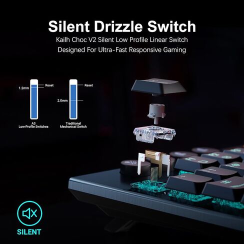 Hexgears Low Profile Keyboard and Mouse Combo, RGB Mechanical Keyboard & Lightweight Mouse in Saudi Arabia
