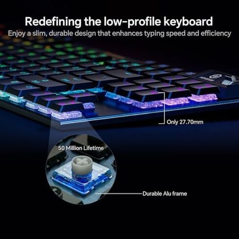 Hexgears Low Profile Keyboard and Mouse Combo, RGB Mechanical Keyboard & Lightweight Mouse in Saudi Arabia