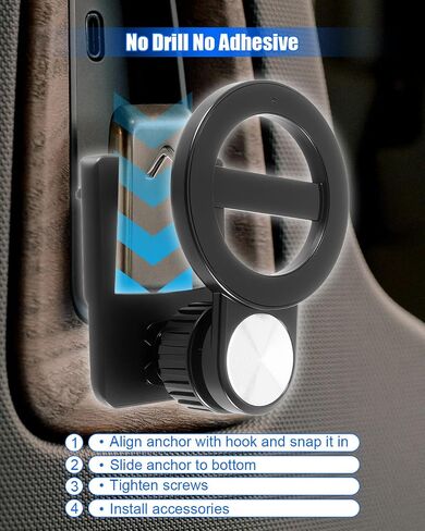 Magnetic Ball Mount Seat Back Anchor Bracket Compatible with Rivian R1T R1S in Saudi Arabia