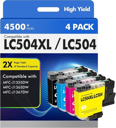 LC504XL LC504 Ink Cartridges for Brother Printers MFC-J1355DW MFC-J1365DW in Kuwait