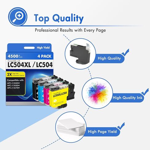 LC504XL LC504 Ink Cartridges for Brother Printers MFC-J1355DW MFC-J1365DW in Kuwait