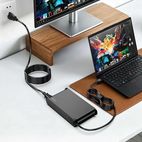 180W 36V 5A USB-C GaN Slim AC Charger Compatible with Lenovo Laptops in Kuwait