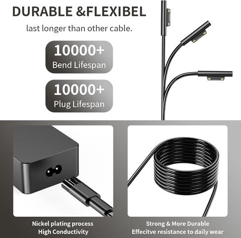 65W Surface Pro Charger Compatible with Microsoft Model 1769 1943 1706 1963 in Saudi Arabia