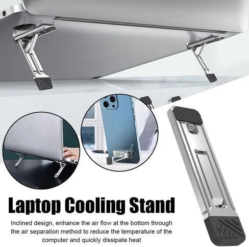 2pcs Invisible Cooling Stand Heightening Pad for Laptop & Smartphones & Tablet in Saudi Arabia