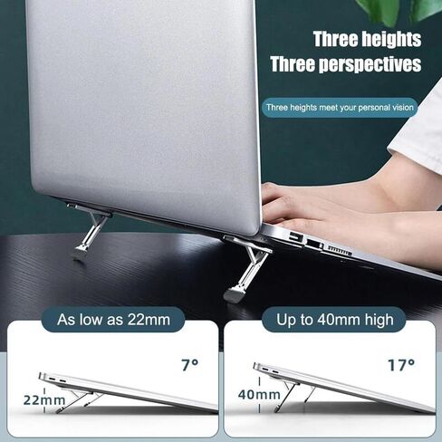 2pcs Invisible Cooling Stand Heightening Pad for Laptop & Smartphones & Tablet in Saudi Arabia