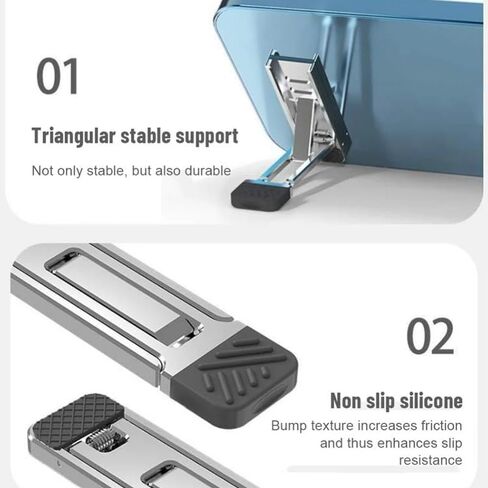 2pcs Invisible Cooling Stand Heightening Pad for Laptop & Smartphones & Tablet in Saudi Arabia