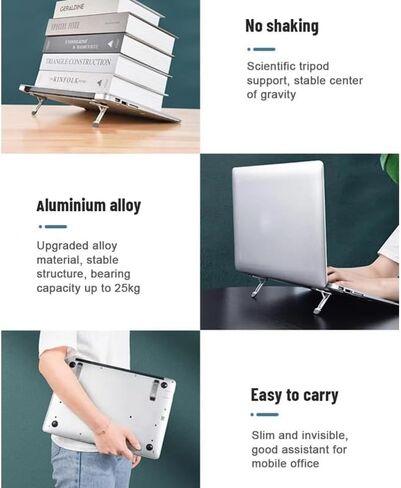 2pcs Invisible Cooling Stand Heightening Pad for Laptop & Smartphones & Tablet in Saudi Arabia