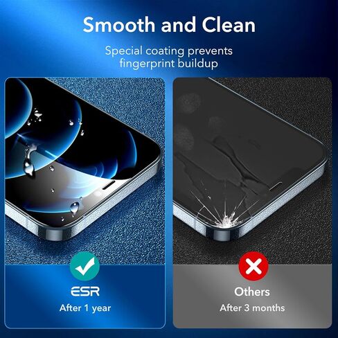 ESR 3 Pack for iPhone 12 Pro Max Screen Protector, Align Frame in Saudi Arabia