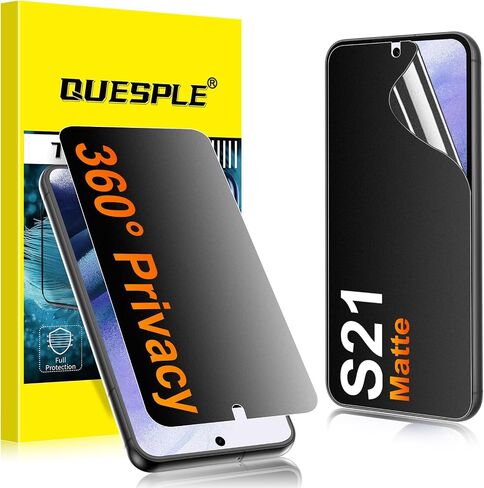 2 Pack Matte Privacy Screen Protector for Samsung Galaxy S21 [Not Glass], 360° Anti-Spy, Anti-Scratch, Anti-Glare, Support Fingerprint Unlock in Saudi Arabia