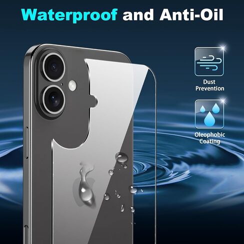 for iPhone 17 6.3 inch Screen Protector,[2+1 Pack] Back Screen Protector+Camera Lens Protector,Tempered Glass,Bubble-Free,Anti-Scratch in Saudi Arabia