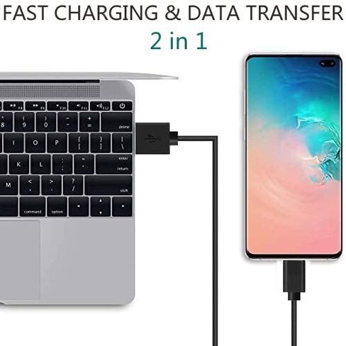 Micro USB Cable, 2 Pack [10FT, 10FT], Fast Charging Cable, High Speed Data Transfer Cable, Android Phone Cable for Samsung Galaxy S7 Edge S6 S5 and More, Trustable, MYFON in Saudi Arabia
