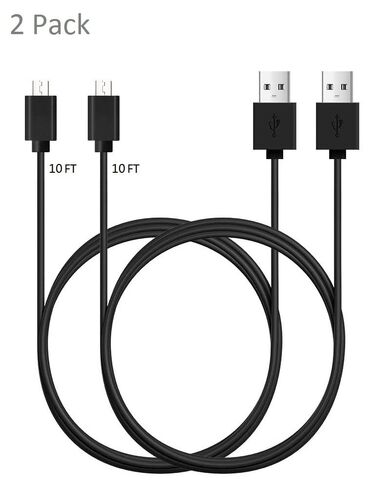 Micro USB Cable, 2 Pack [10FT, 10FT], Fast Charging Cable, High Speed Data Transfer Cable, Android Phone Cable for Samsung Galaxy S7 Edge S6 S5 and More, Trustable, MYFON in Saudi Arabia