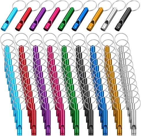 150 Pcs Emergency Whistles with Keychains Extra Loud Survival Safety Whistle Bulk Aluminum Alloy Waterproof for Outdoor Sports Referee Lifesaving Training in Saudi Arabia