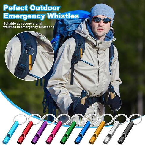 150 Pcs Emergency Whistles with Keychains Extra Loud Survival Safety Whistle Bulk Aluminum Alloy Waterproof for Outdoor Sports Referee Lifesaving Training in Saudi Arabia