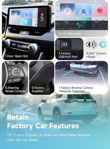 Roadanvi 12.3" Head Unit for Toyota RAV4 2019-2022 Carplay Android Auto in Kuwait