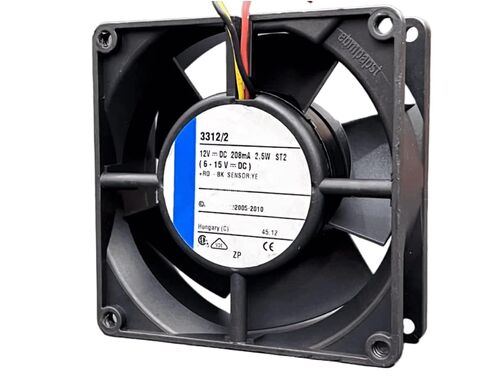 12V 3312/2 208mA 2.5W 9232 مروحة تبريد 2 سلك in Kuwait